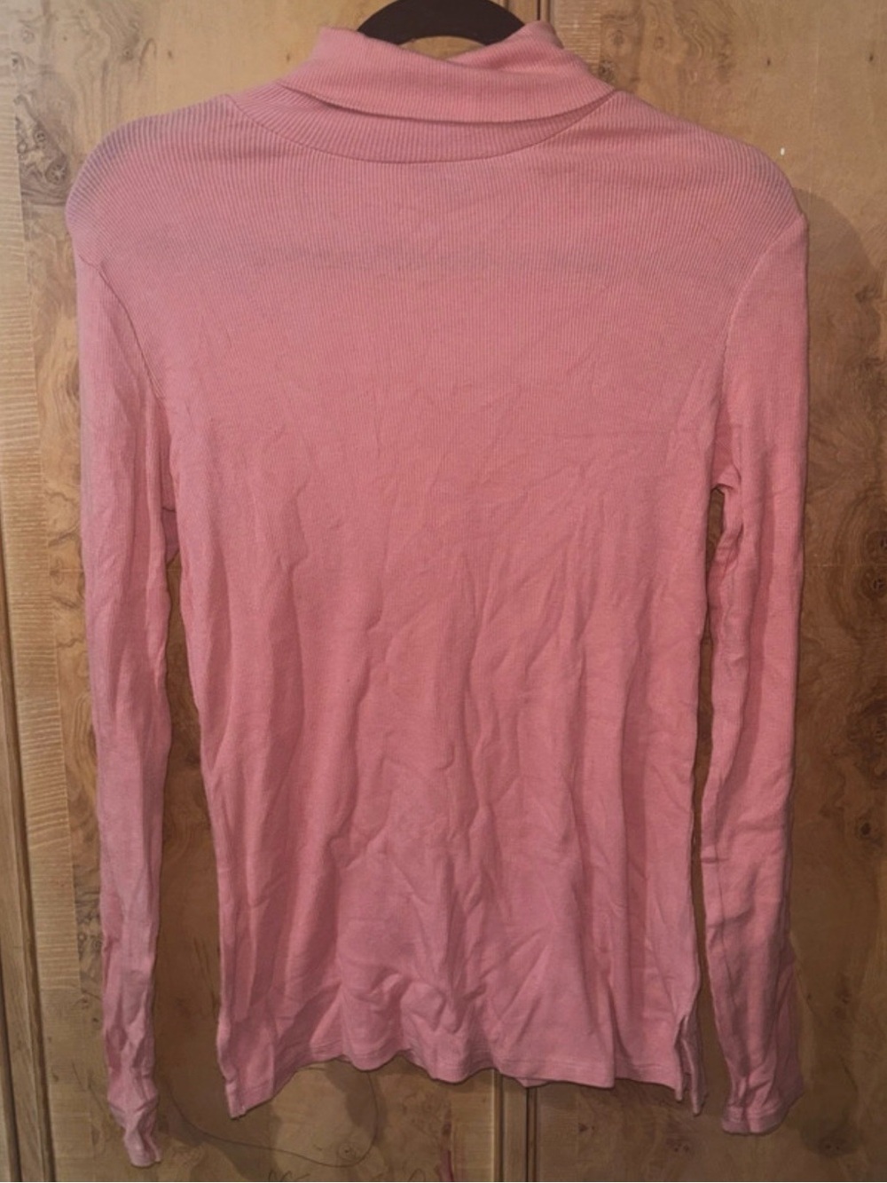 Women's Pink Long-Sleeve Turtleneck Top size Large
